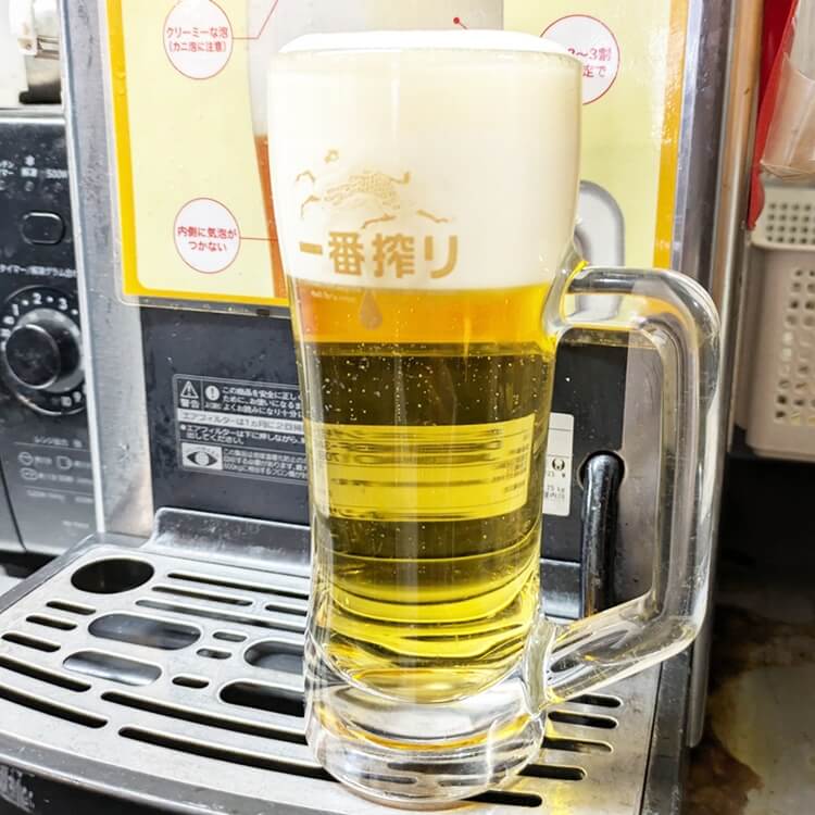 日和生ビールアップ