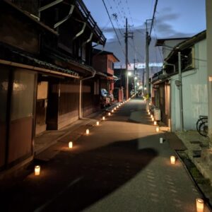 万灯祭2025路地キャンドル町並み