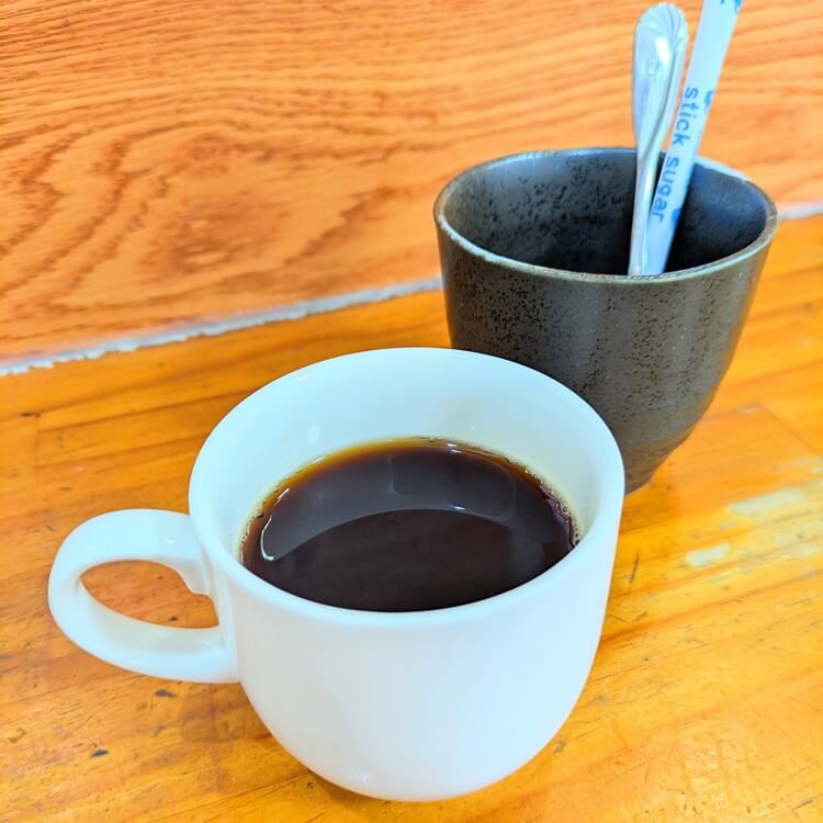 定食屋さん。食後のコーヒー