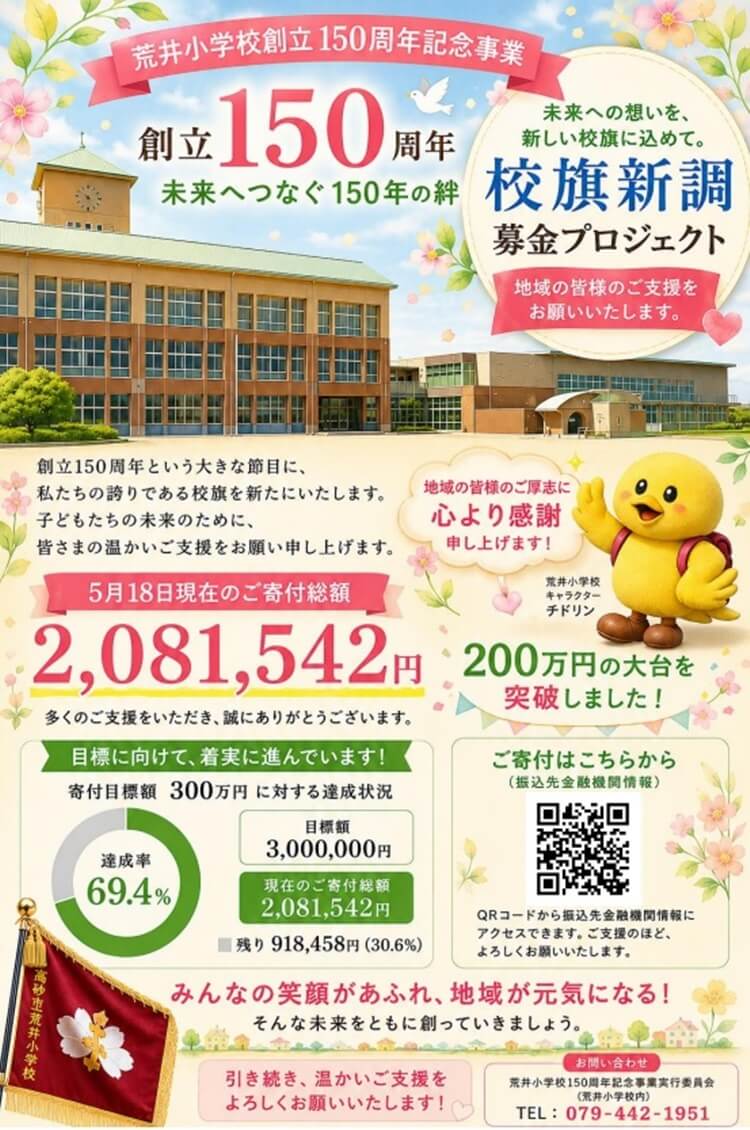 荒井小学校校旗新調プロジェクト